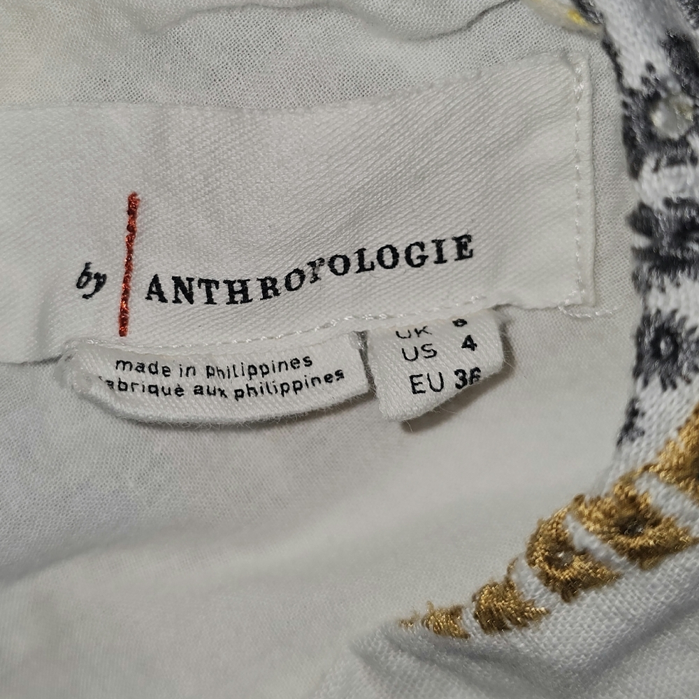 Anthropologie 2-Piece Shirt And Skirt Set Size 4 - Picture 3 of 15